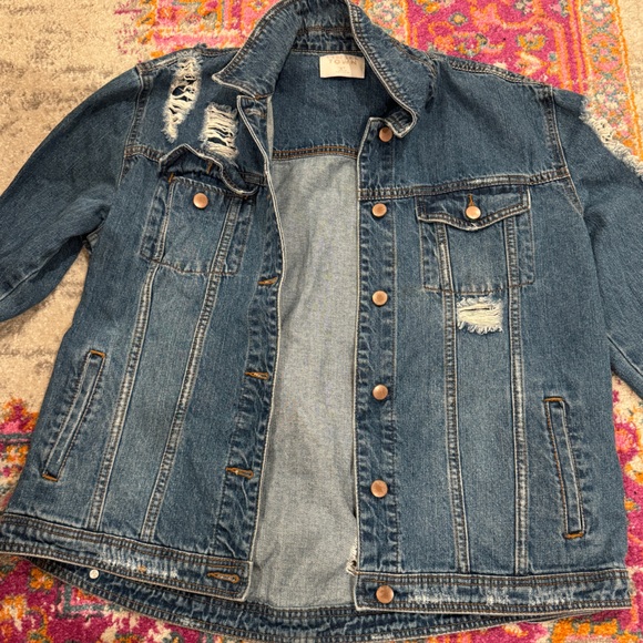 Distressed Jean Jacket - Picture 1 of 3